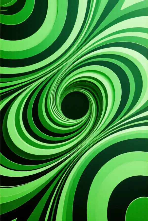 Abstract Green Swirls