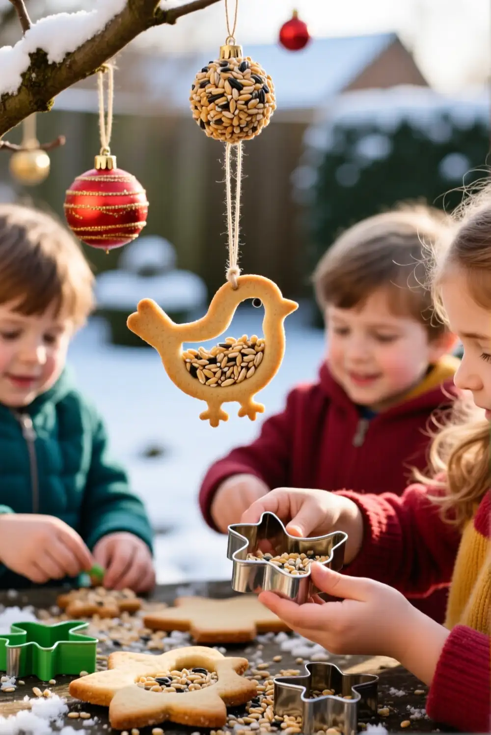 Birdseed Ornaments For Winter Birds