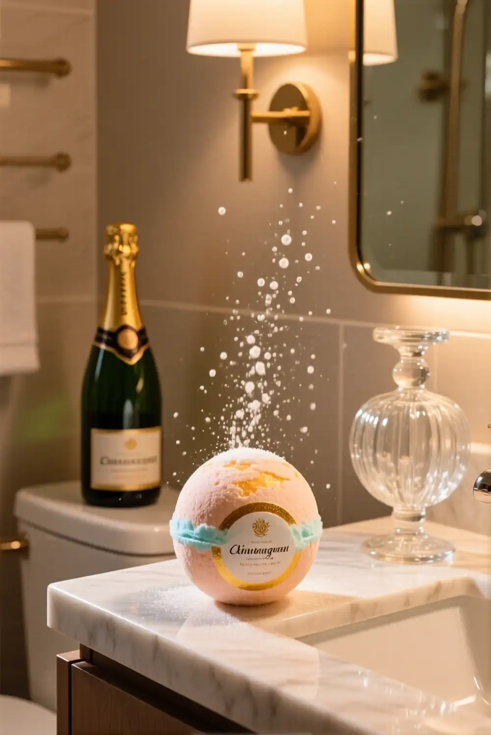 Champagne-Inspired Bath Bomb