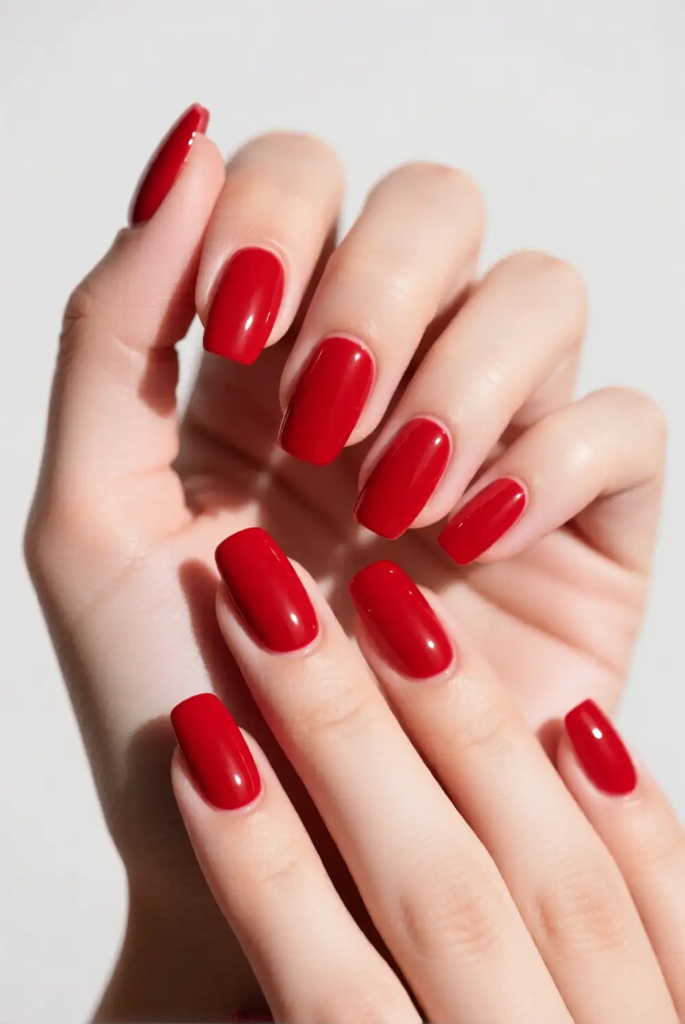 Classic Red Filled Valentine Nails