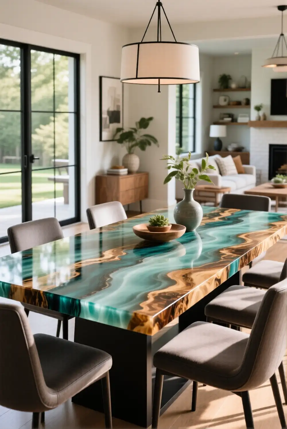 Custom Color Epoxy Table