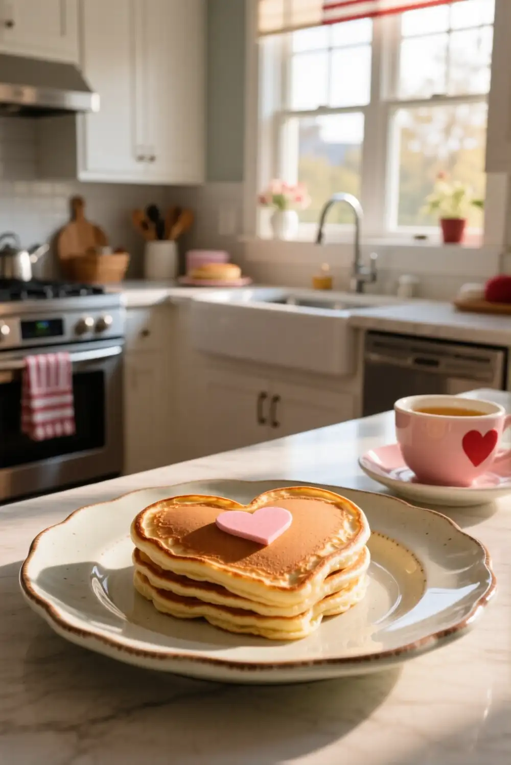 Heart-Shaped Pancakes
