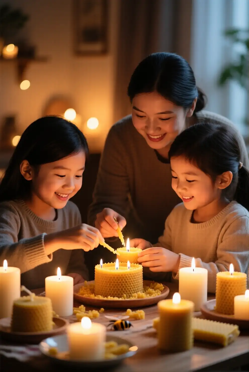 Homemade Beeswax Candles