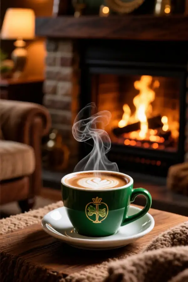 Irish Coffee by the Fireplace