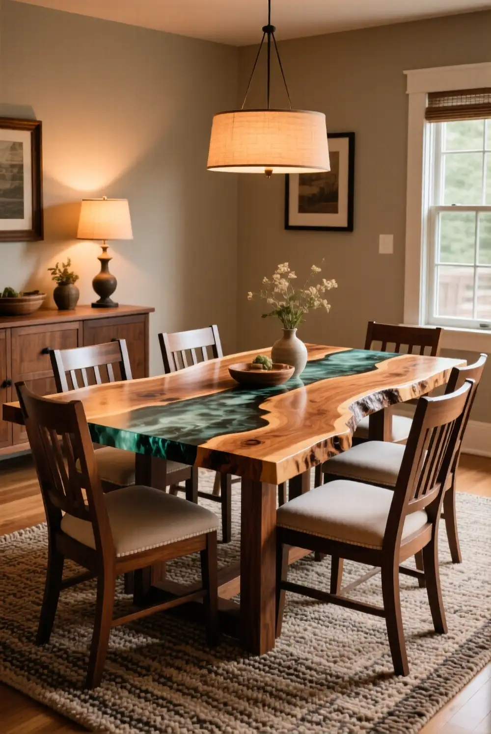 Live Edge Epoxy Dining Table