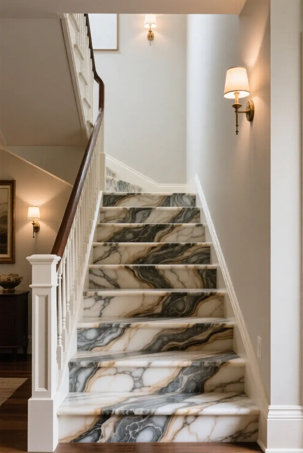 Marbled Epoxy Stair Design