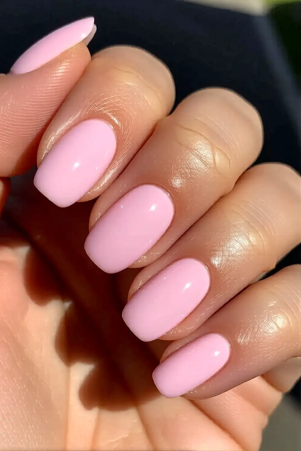 Milky Pink Filled Nails
