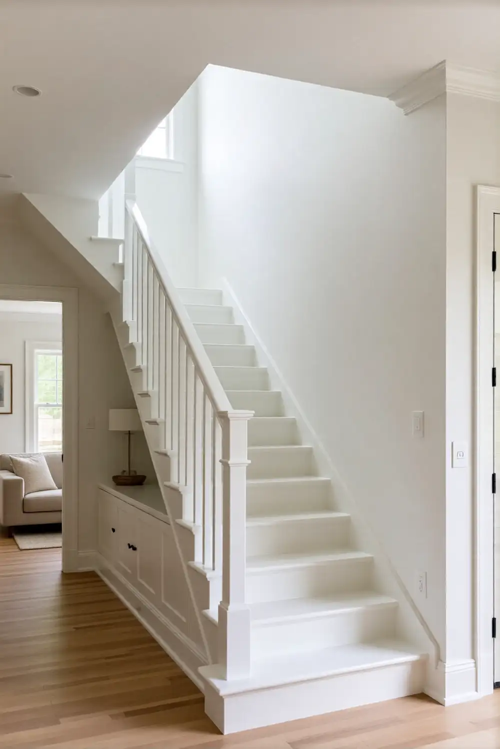 Minimalist White Epoxy Stairs