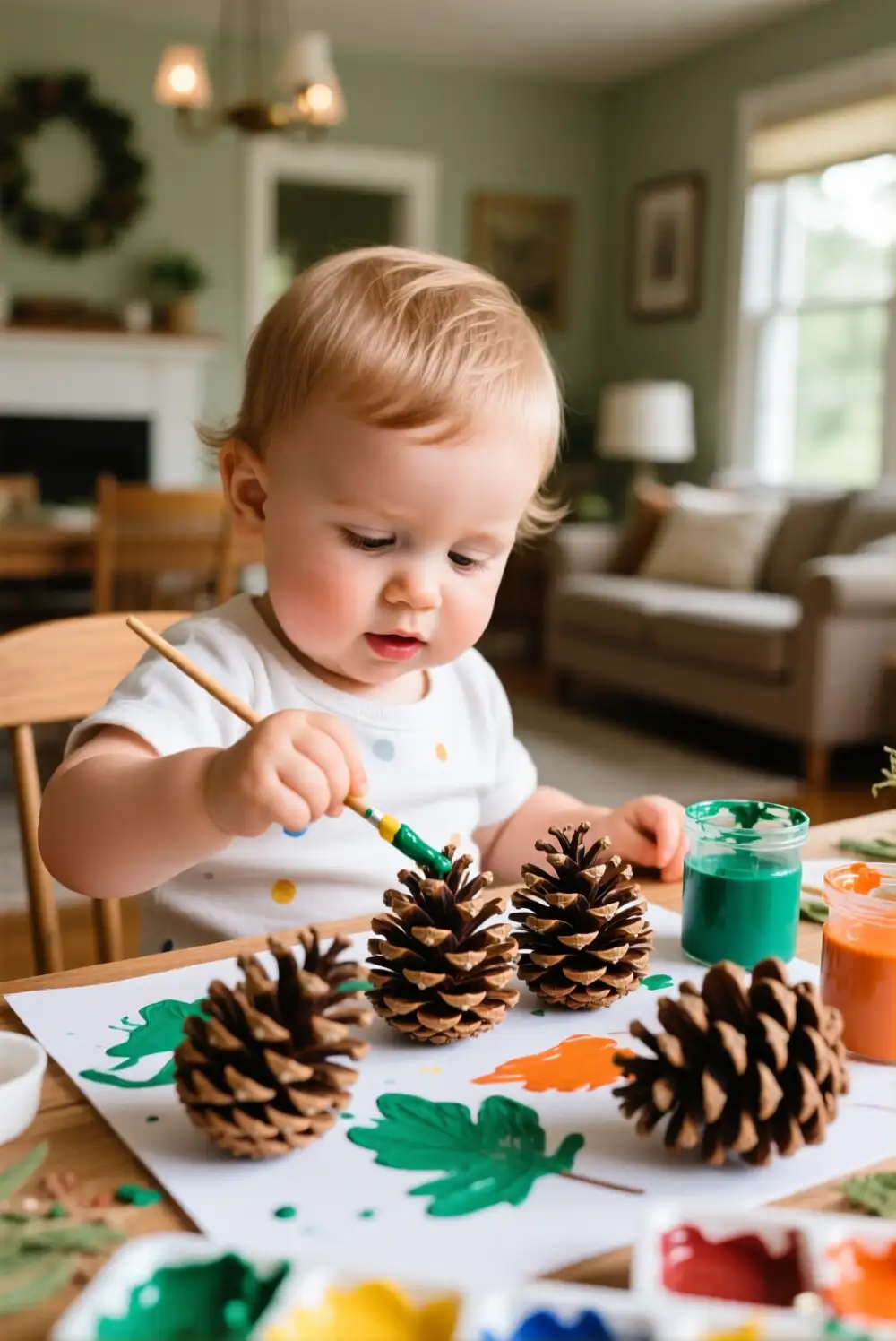 Painted Pinecone Ornaments