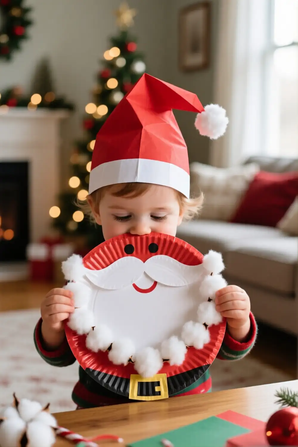 Paper Plate Santa Face