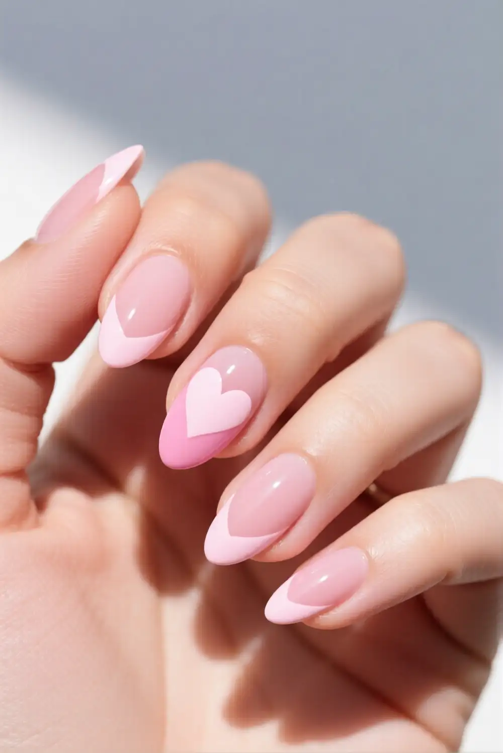 Pastel Pink Filled Nails