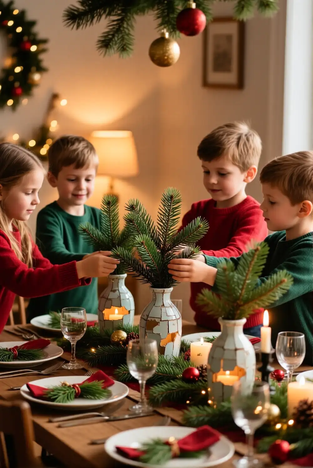 Pine Branch Centerpieces