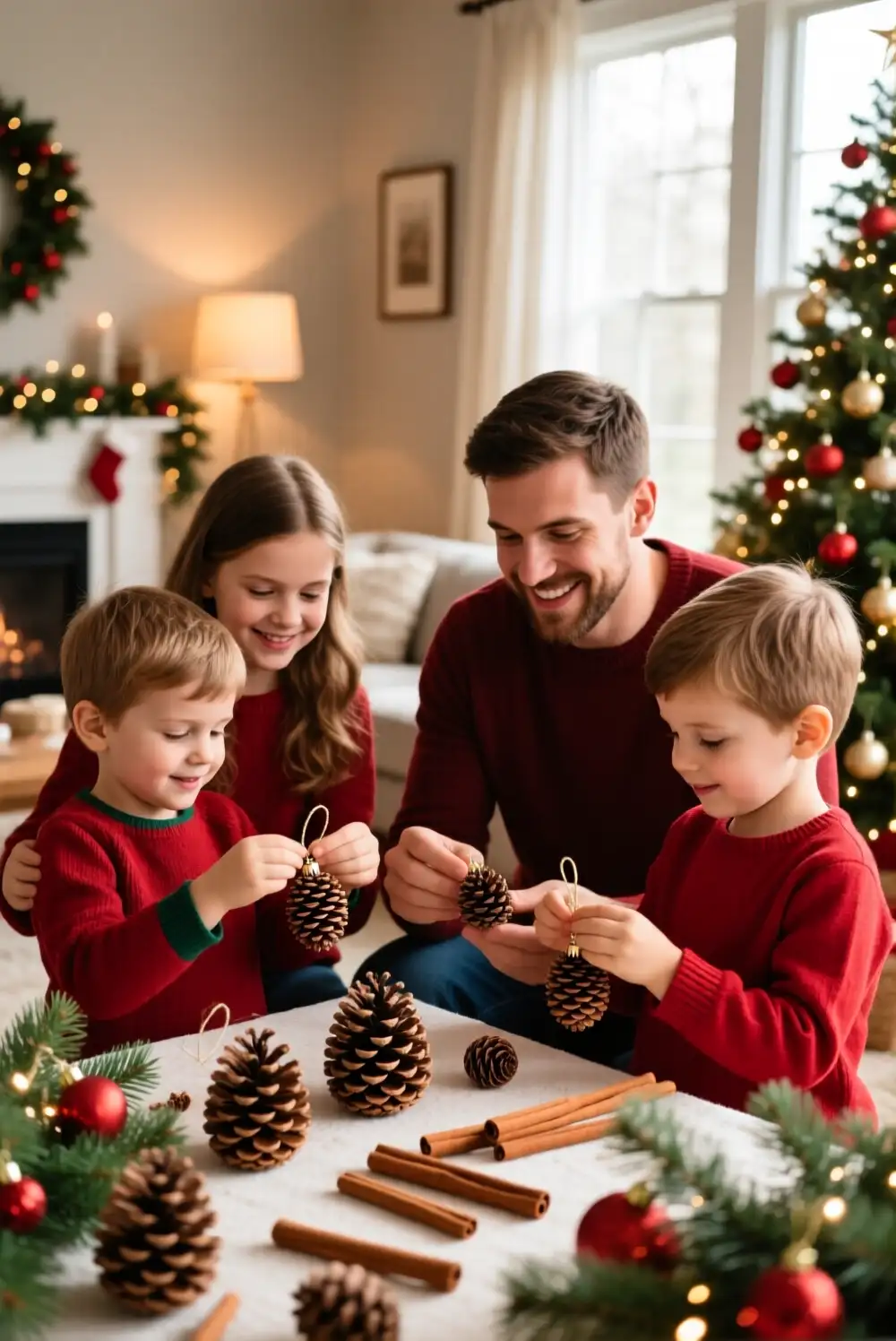 Pinecone And Cinnamon Ornaments