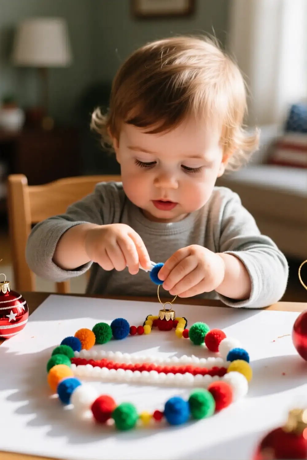 Pom Pom Ornament Art