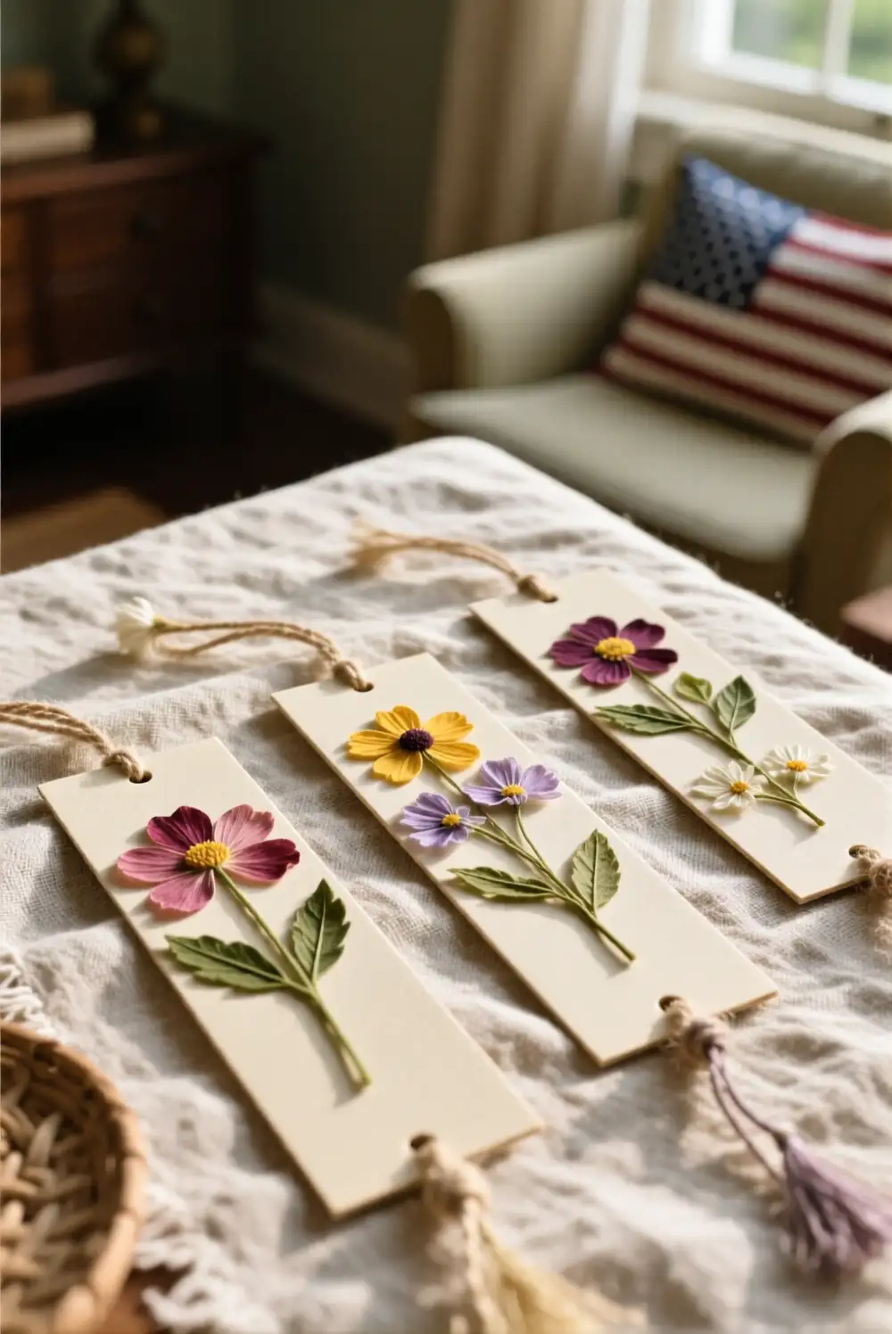 Pressed Flower Bookmarks