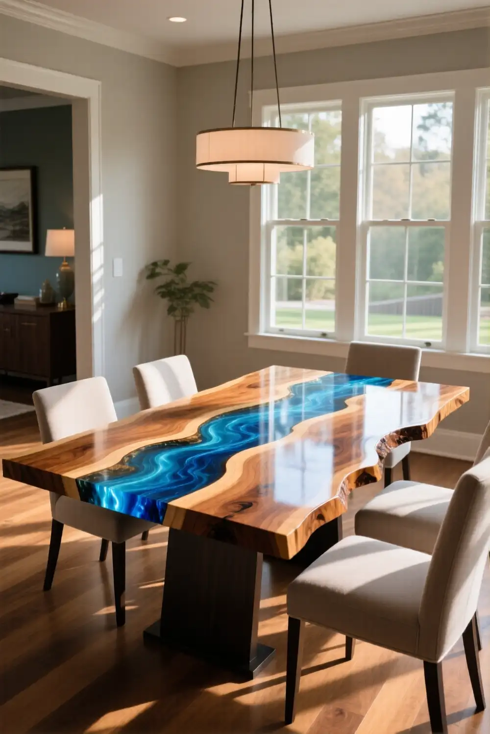 River Style Epoxy Dining Table