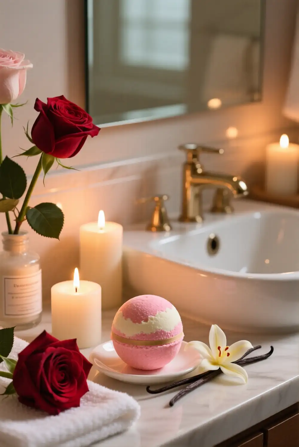 Rose and Vanilla Blend Bath Bomb