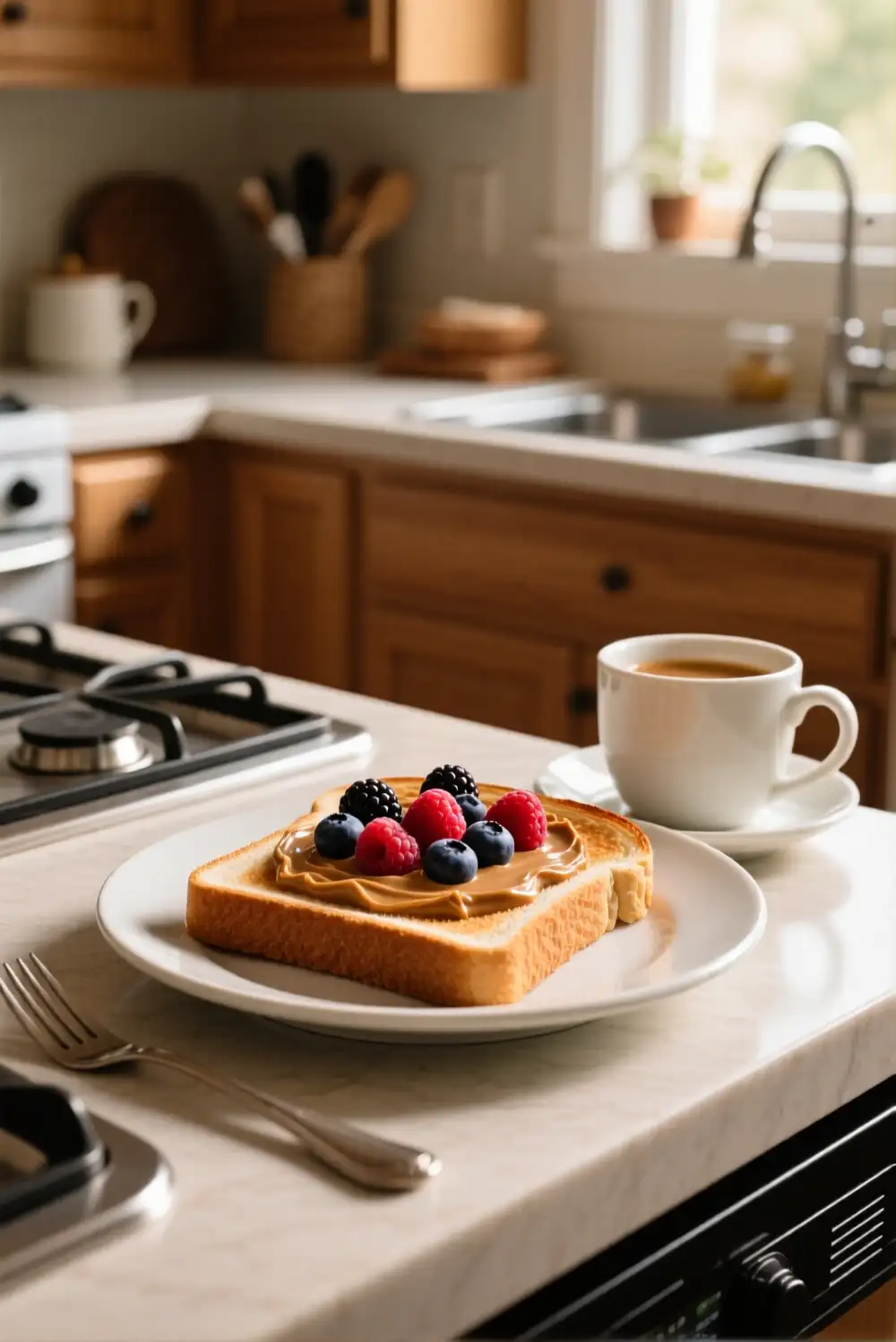 Toast with Nut Butter & Berries