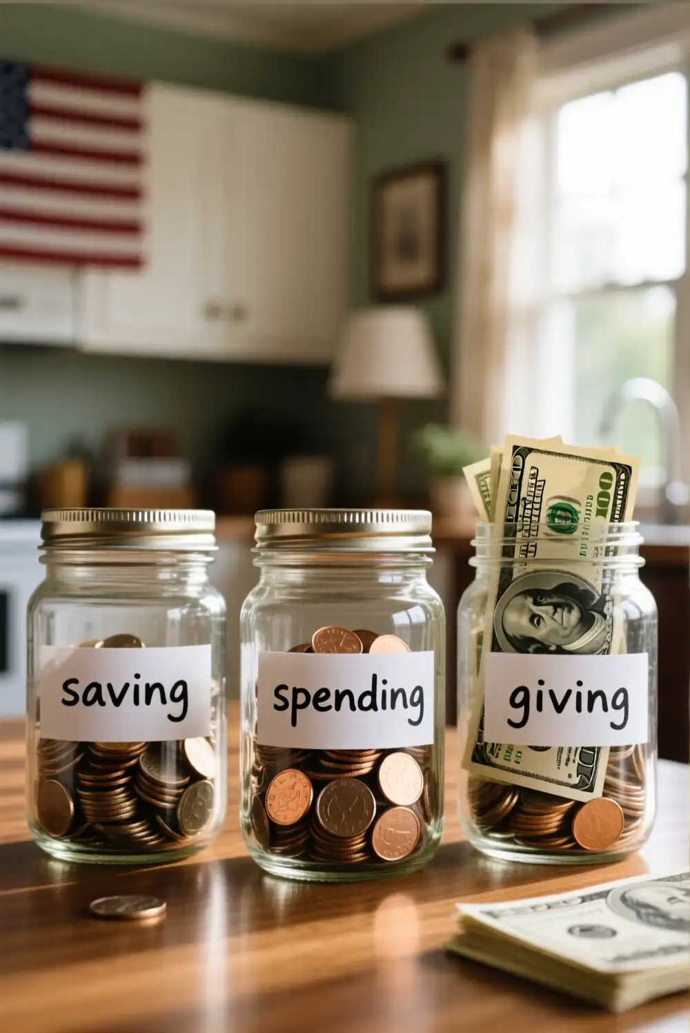 Use Clear Jars For Saving Spending And Giving