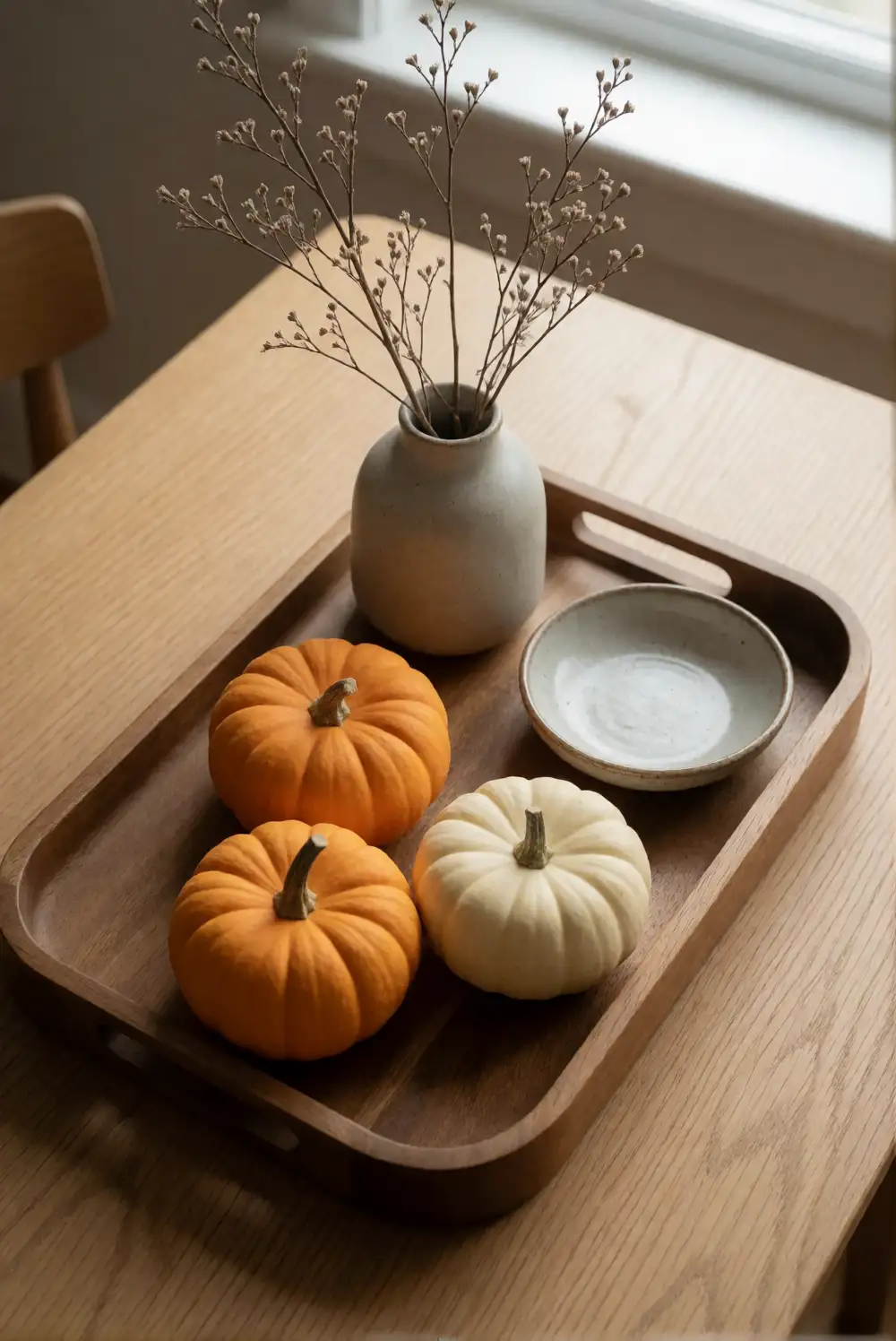 A Cozy Entryway Pumpkin Tray