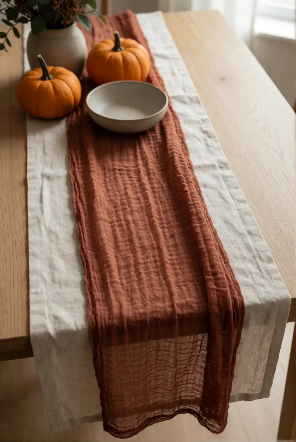 A Layered Autumn Table Runner