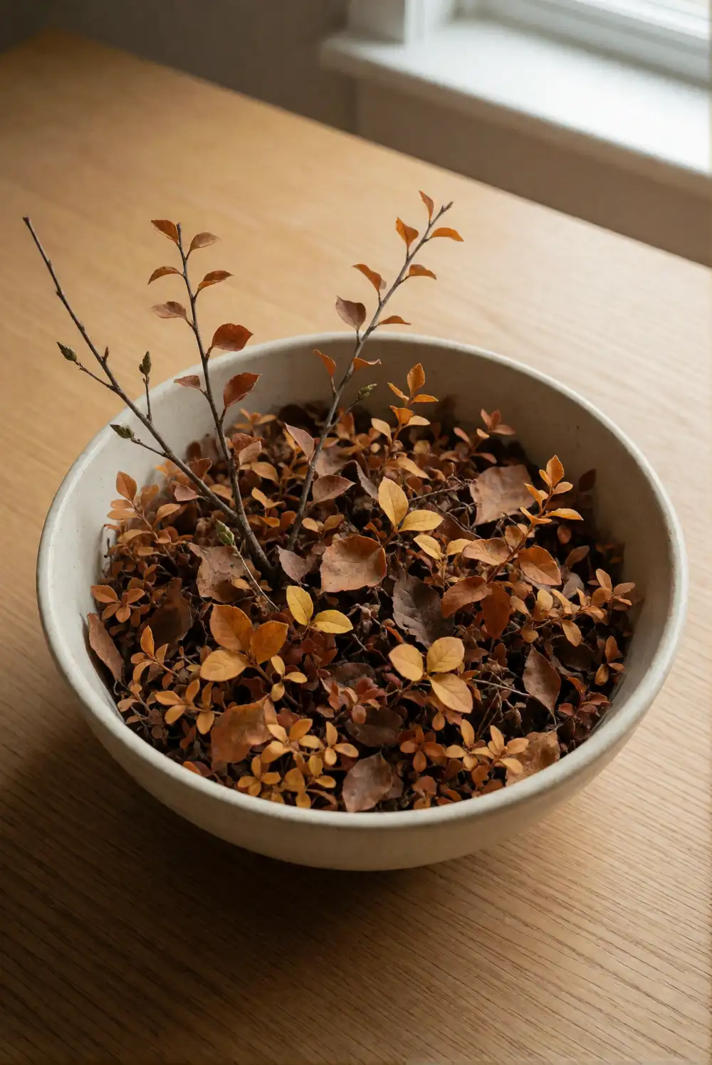 A Low Foliage Centerpiece for the Table