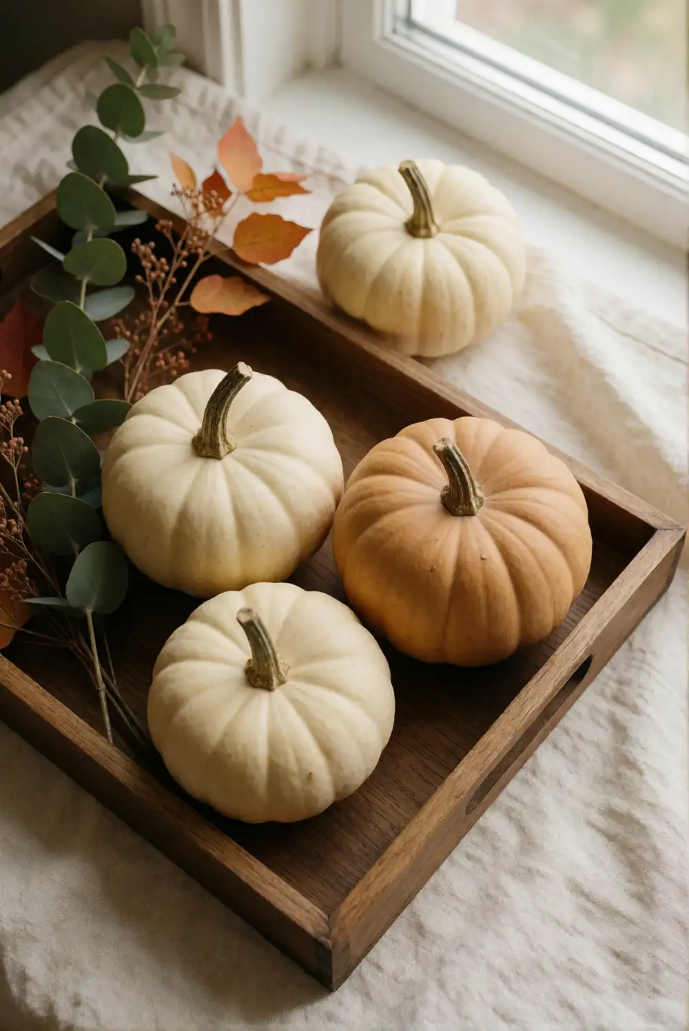 A Natural Pumpkin Dining Centerpiece