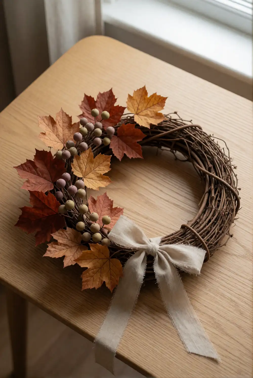 A Simple Fall Wreath for the Front Door