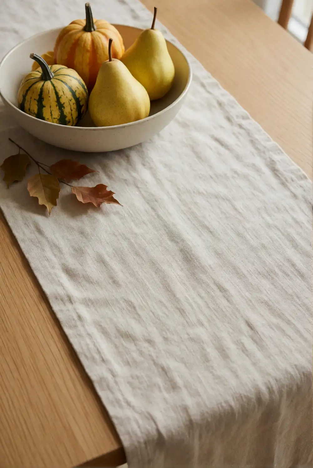A Soft Fall Table Runner with Natural Accents