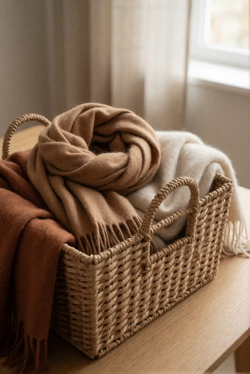 A Warm Fall Entryway Basket