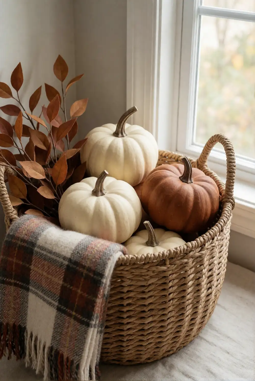 A Welcoming Entryway Pumpkin Basket