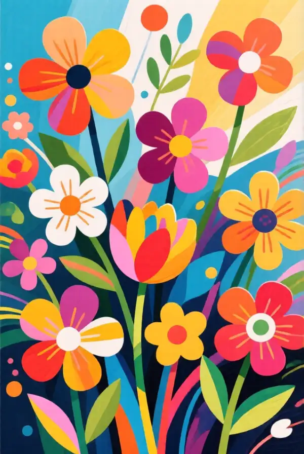 Abstract Floral Burst