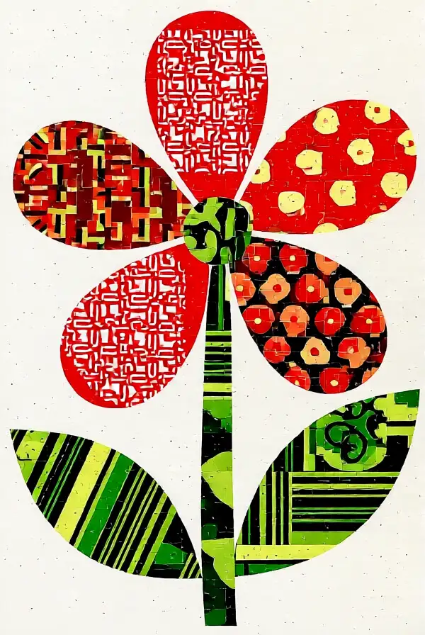 9. Abstract Floral Collage