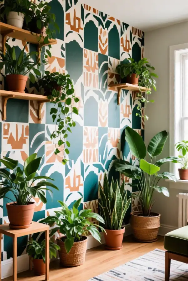 Accent Walls with Indoor Plants