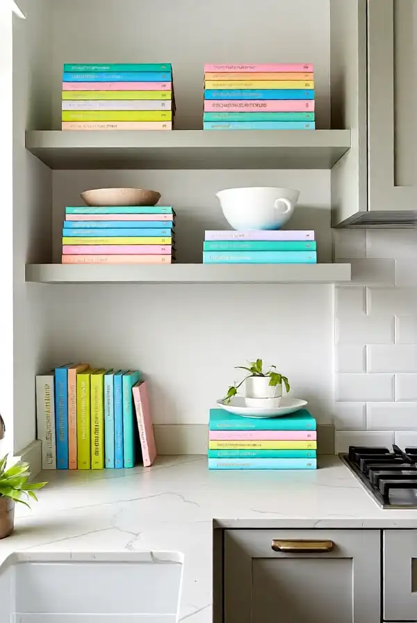 Accessorizing with Pastel Cookbooks