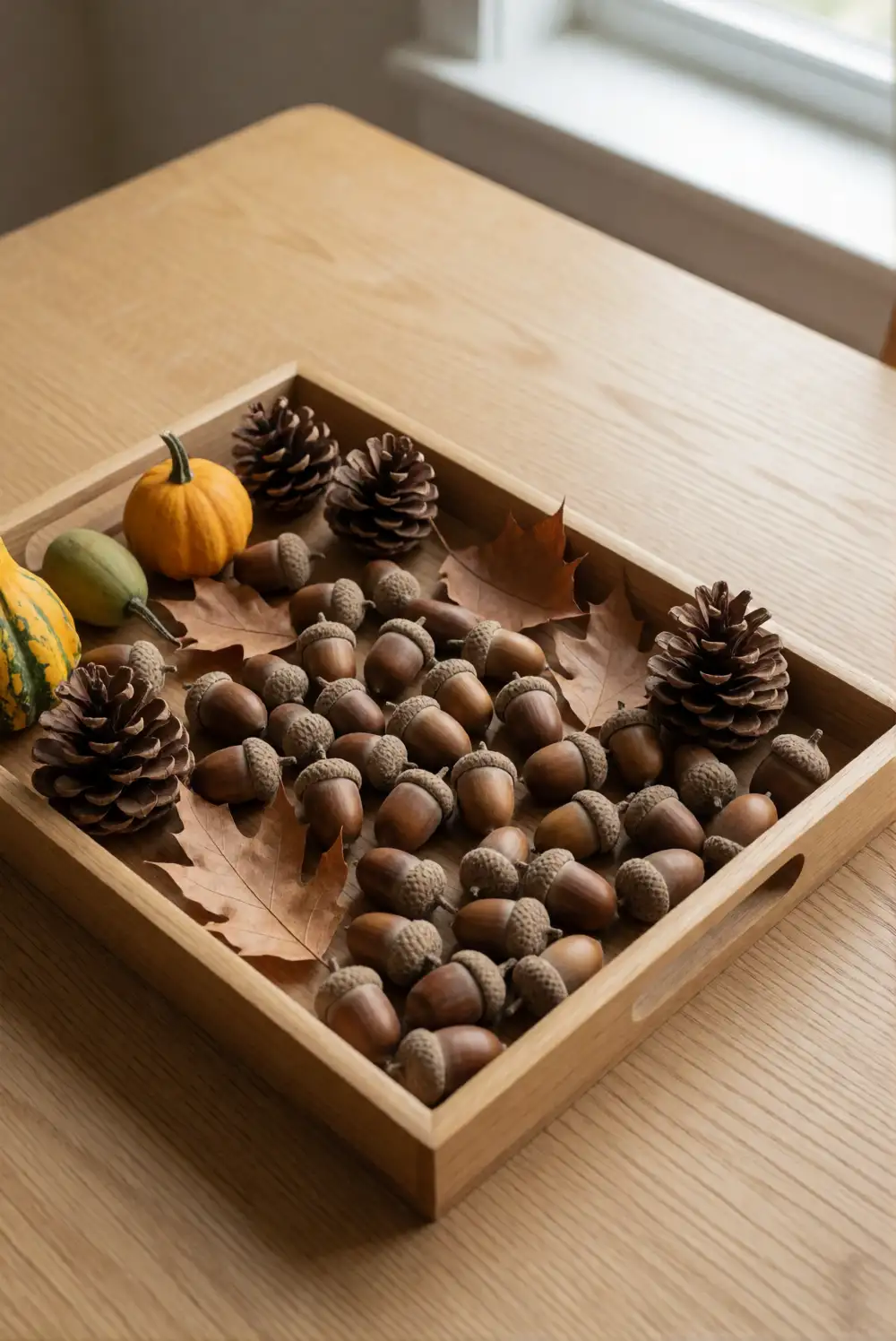 Acorn and Pinecone Table Centerpiece