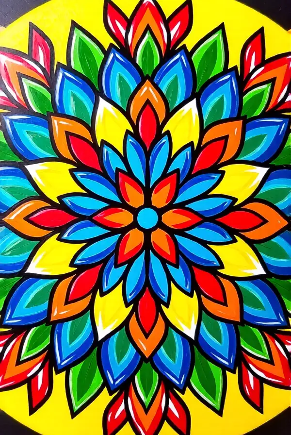 Acrylic Flower Mandalas