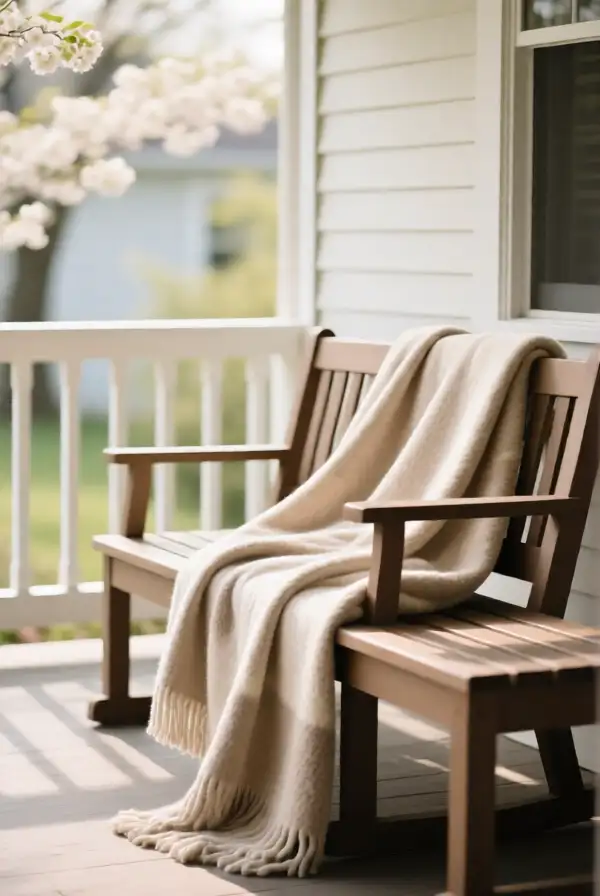 Add a Cozy Throw for Cooler Spring Evenings
