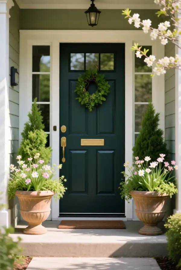 Add Symmetrical Planters by the Door