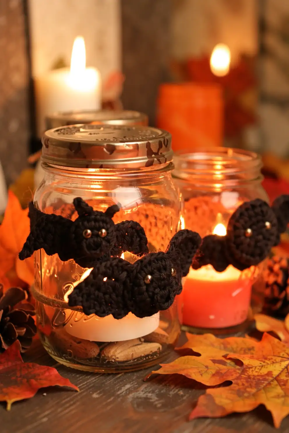 Adorable Crochet Bat Jars