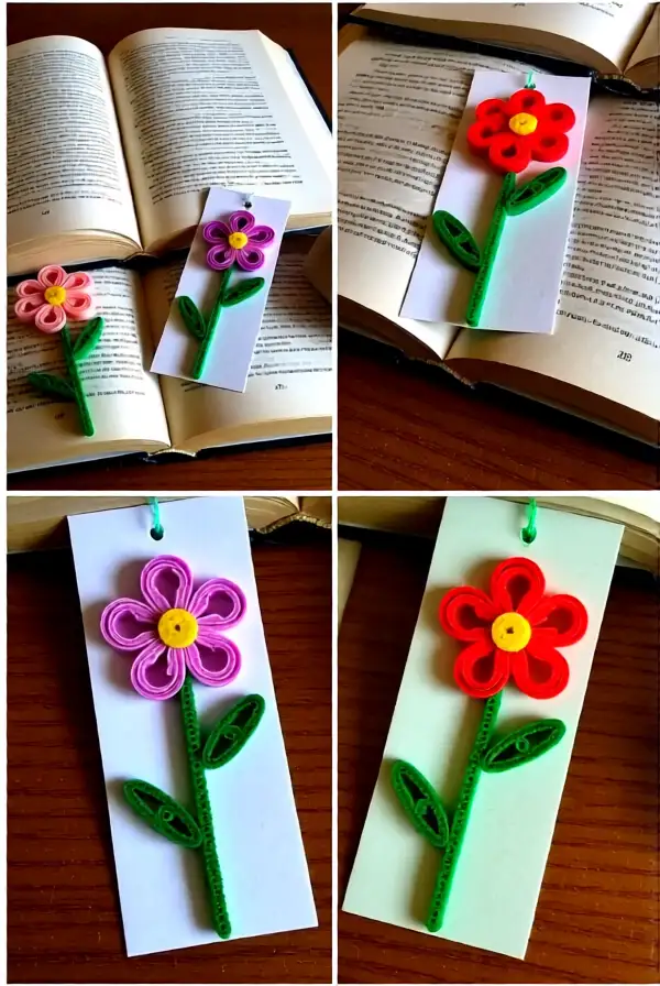 Adorable Flower Bookmarks