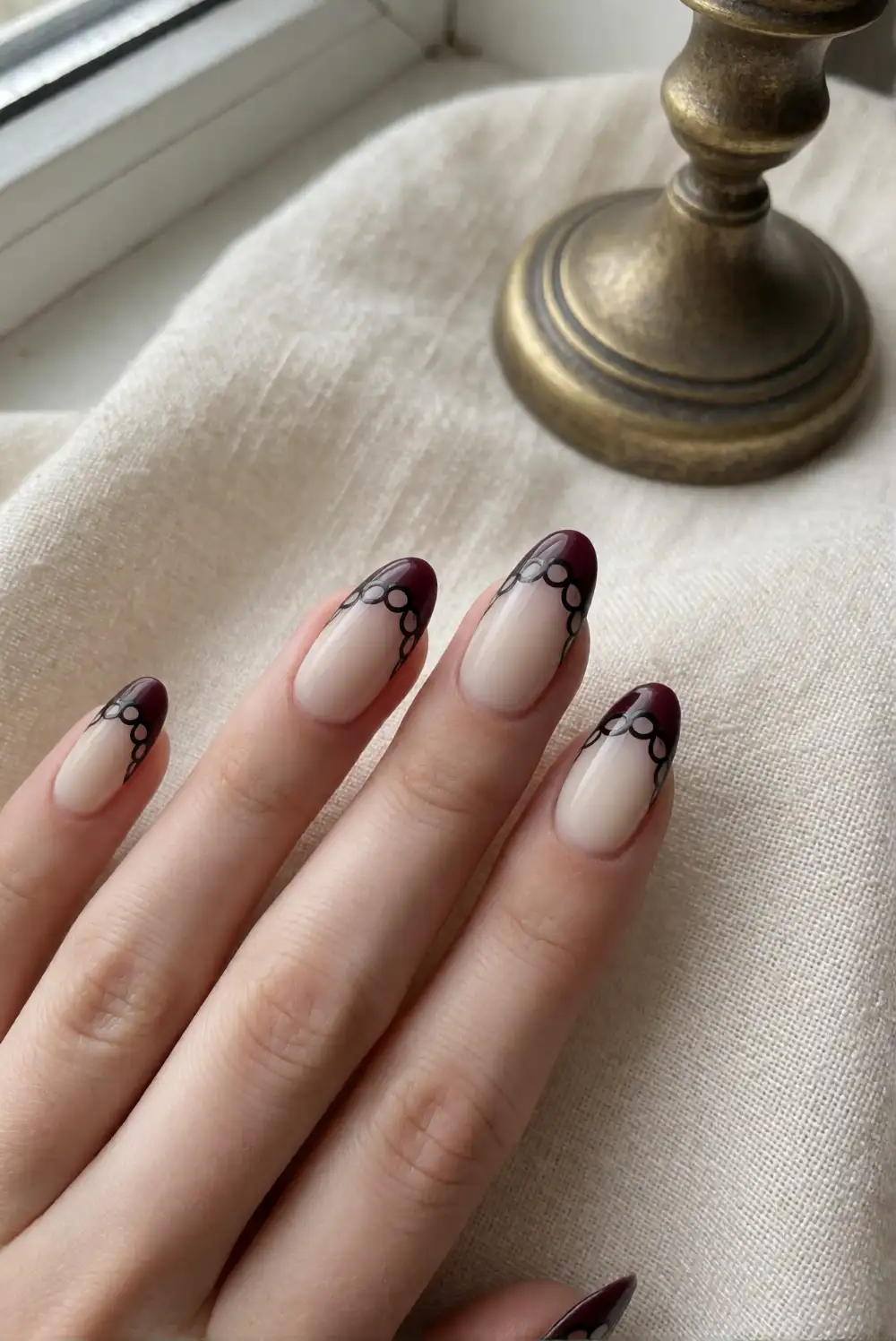 Antique Lace French Tips
