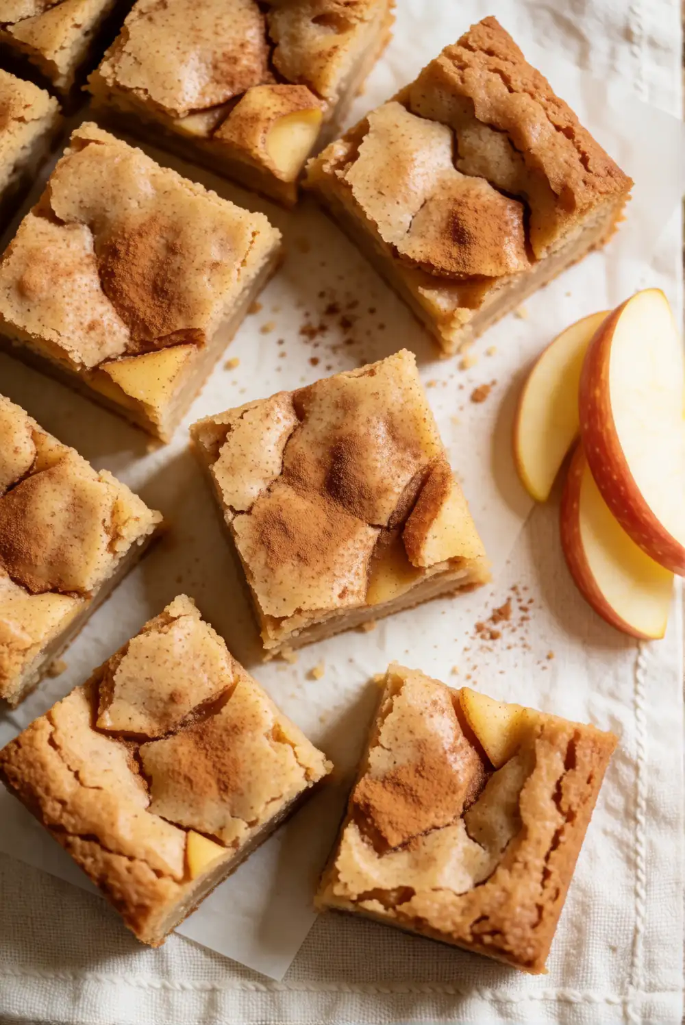 Apple Cider Blondies with Cinnamon