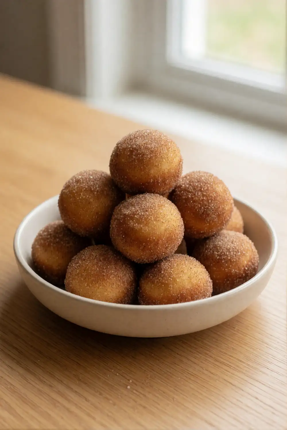 Apple Cider Donut Holes with Spiced Sugar