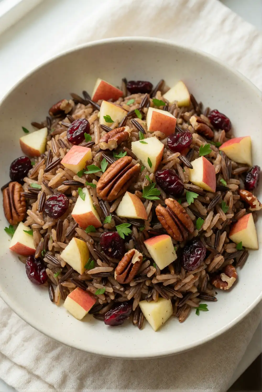 Apple Cranberry Wild Rice Pilaf