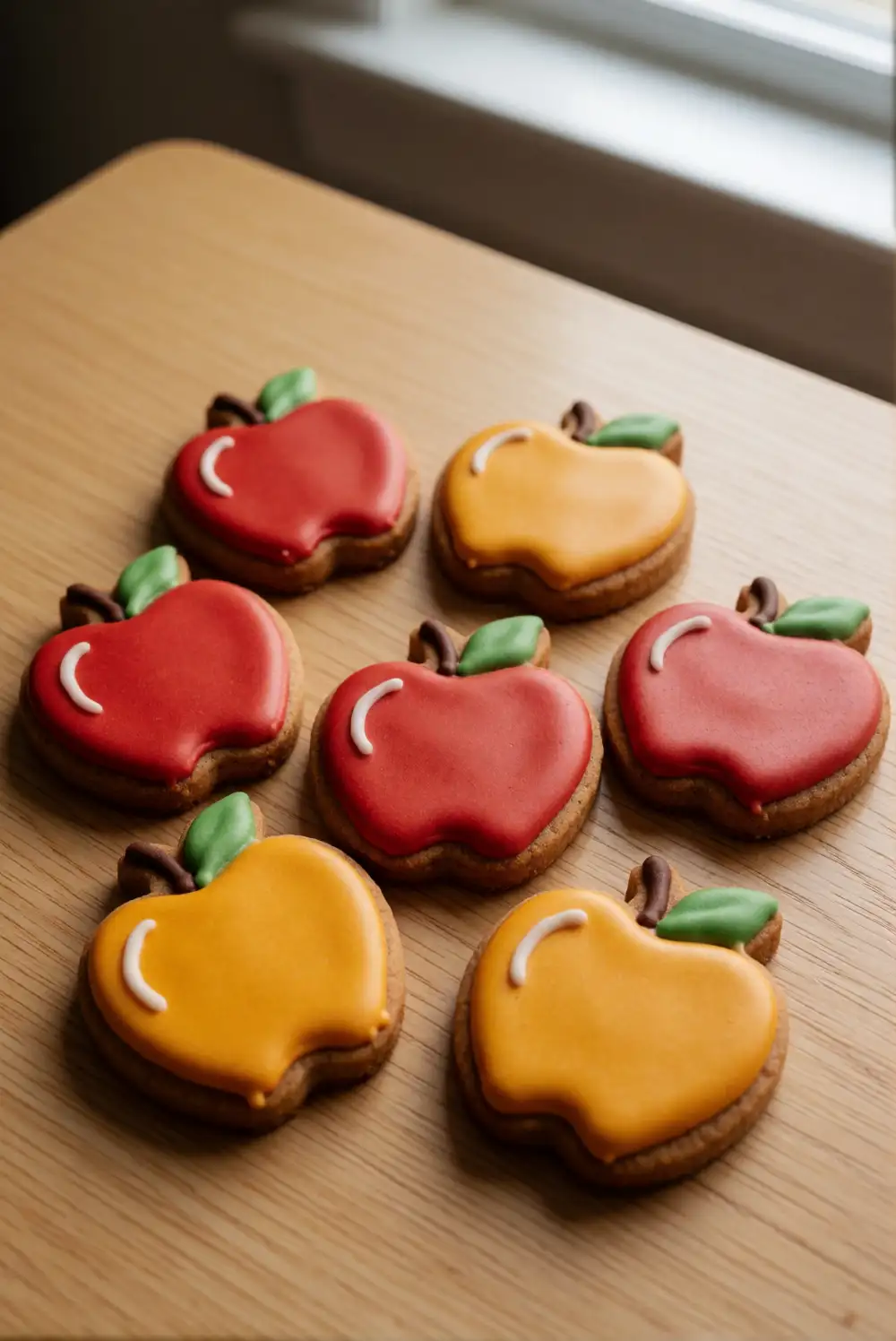 Apple-Shaped Cinnamon Cookies