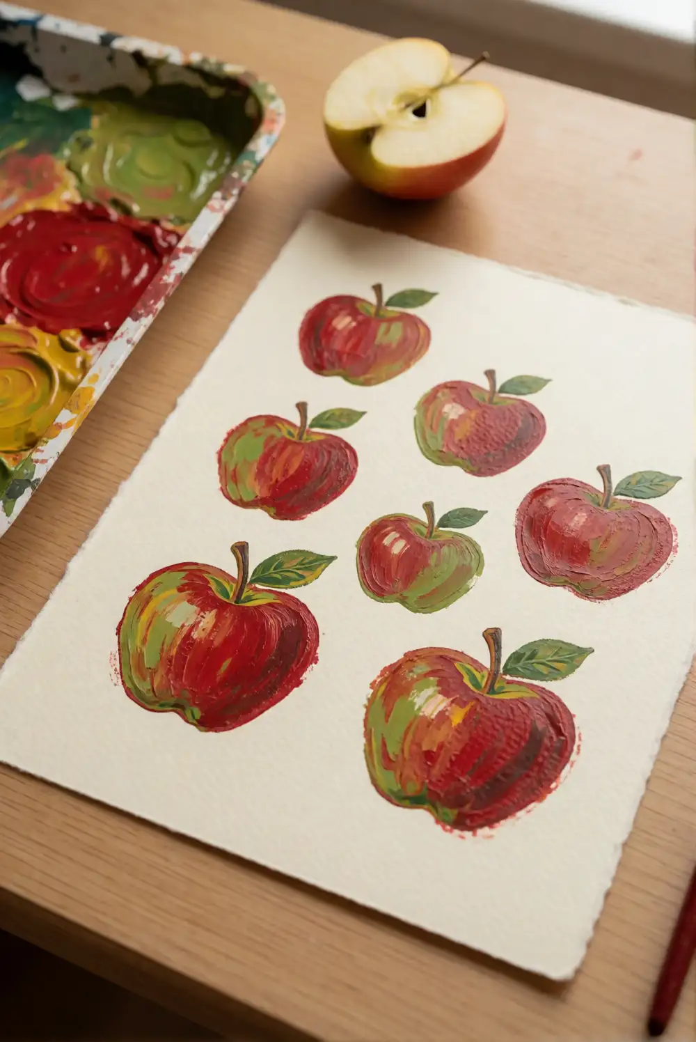Apple Stamp Painting