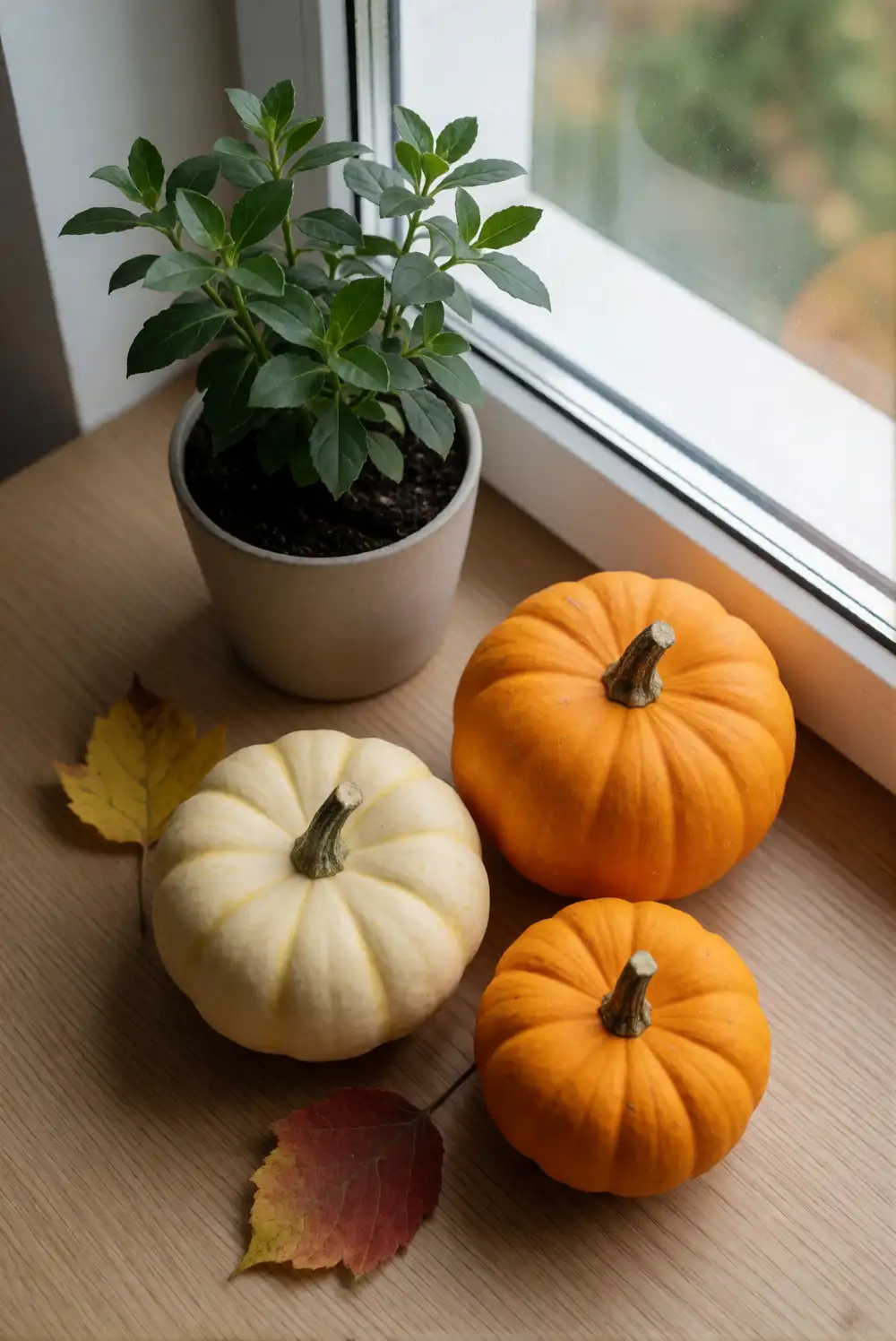 Arrange a Pumpkin Display on the Windowsill