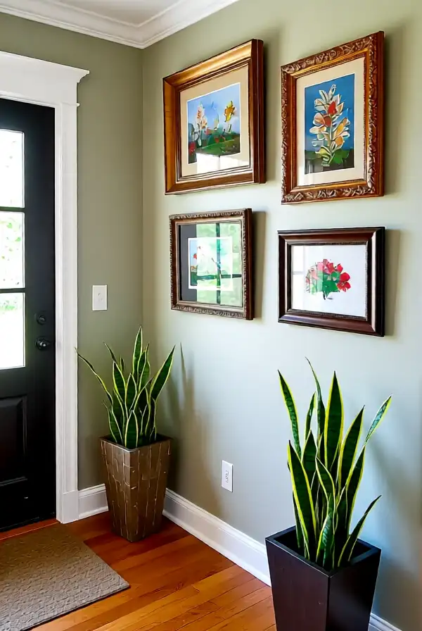 Artistic Touches with Frames and Planters