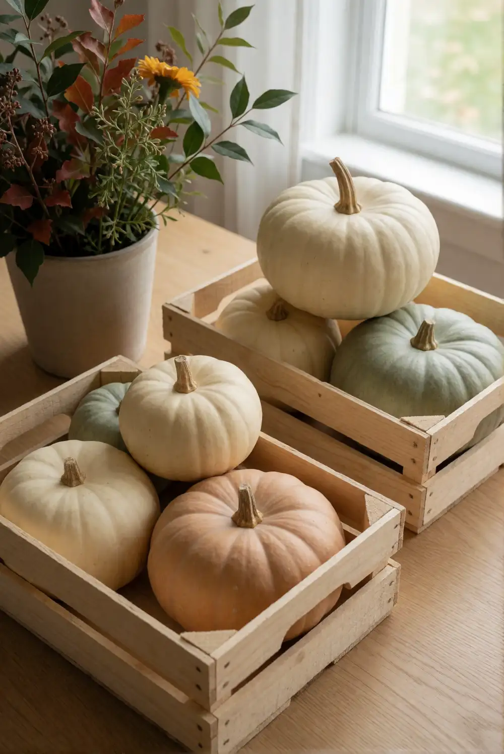 Assemble a Neutral Pumpkin Porch Display